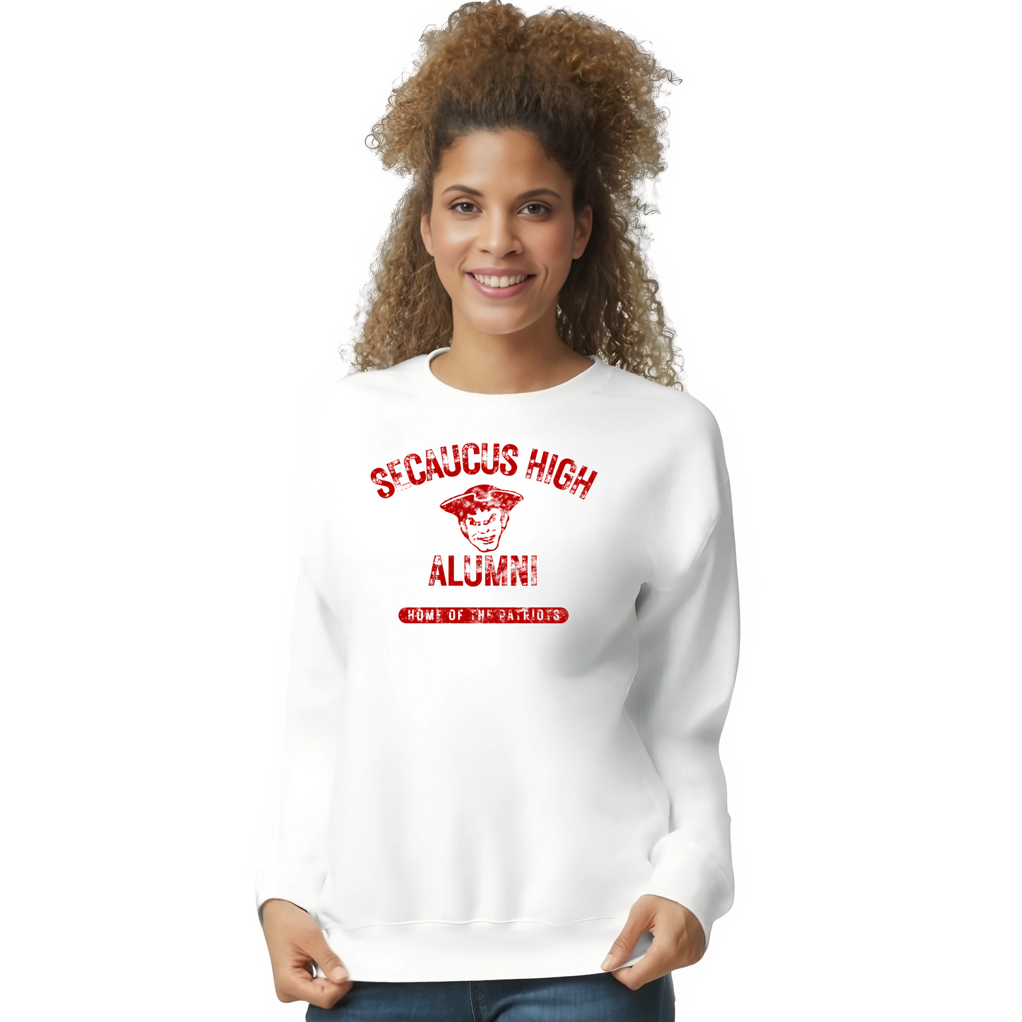 Alumni White Crewneck Sweatshirt : Vintage Style