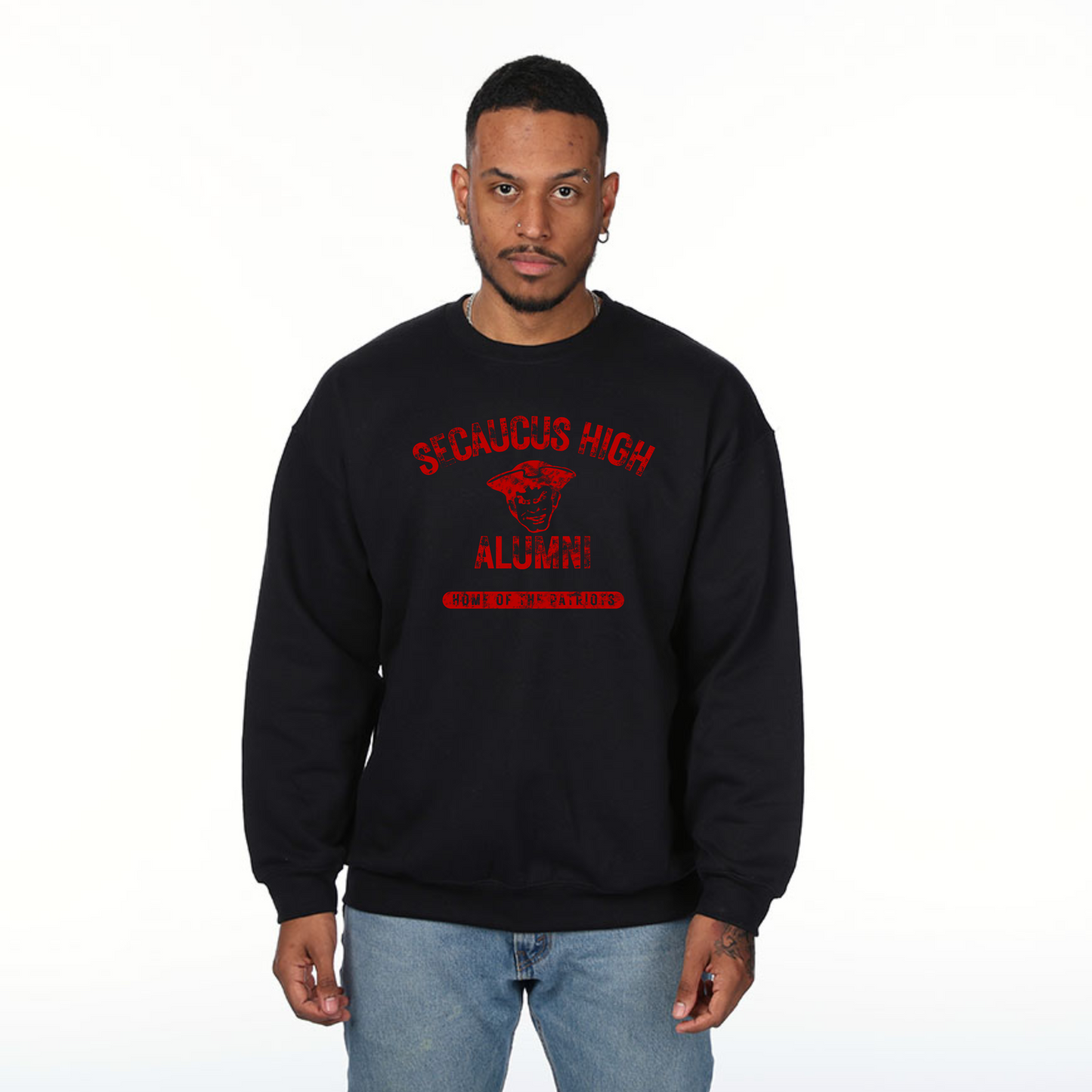 Alumni Black Crewneck Sweatshirt : Vintage Style