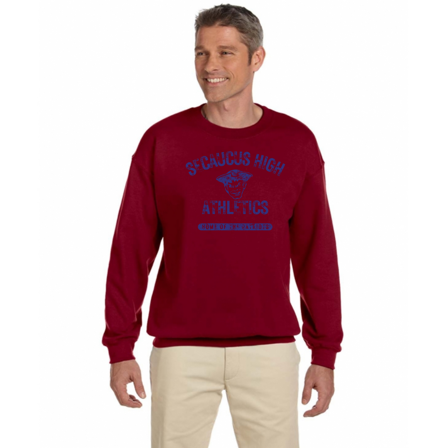 Athletics Garnet Red Crewneck Sweatshirt : Vintage Style
