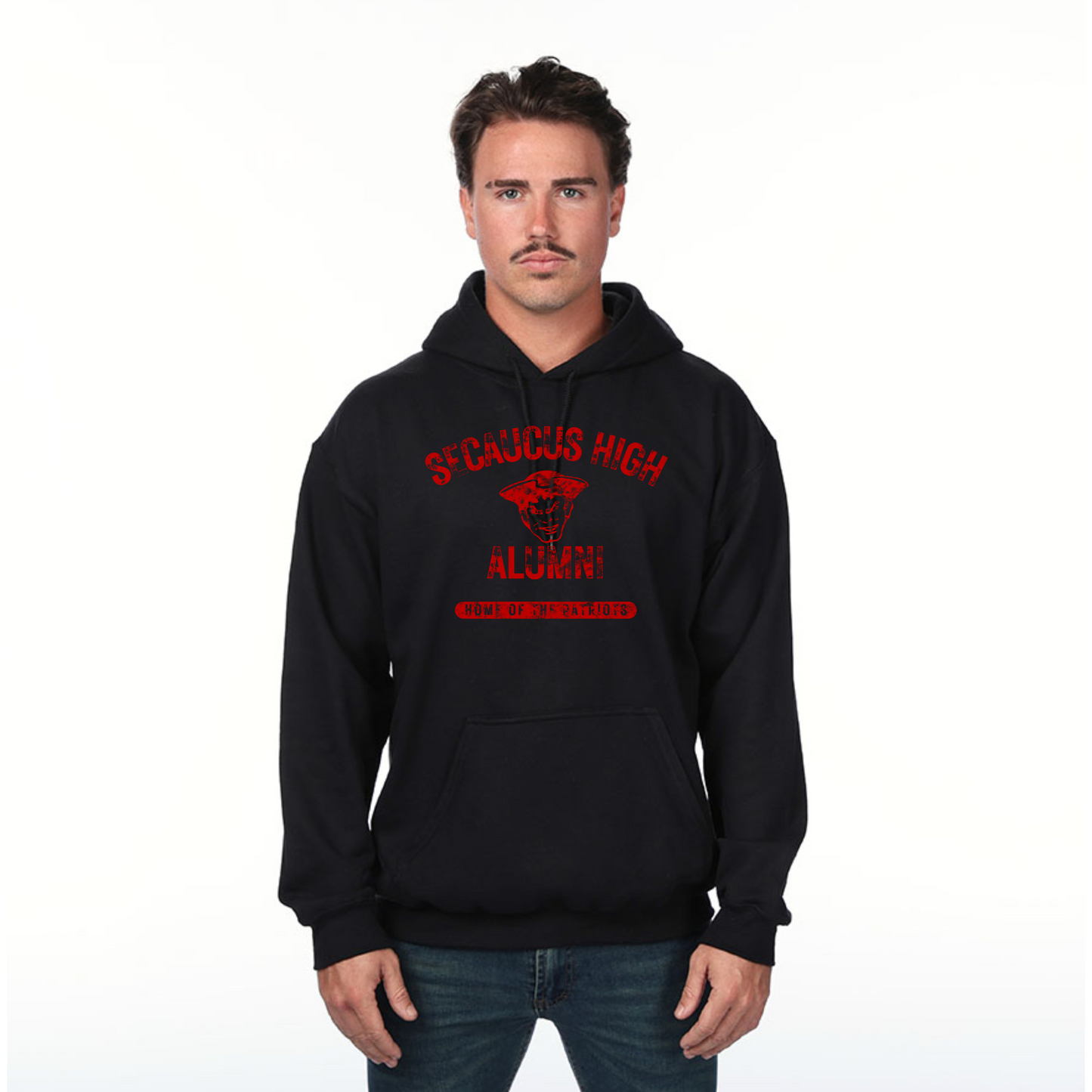 Alumni Black Hooded Sweatshirt : Vintage Style