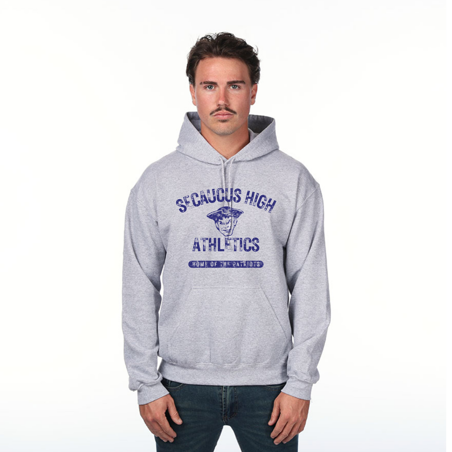 Athletics Gray Hooded Sweatshirt : Vintage Style