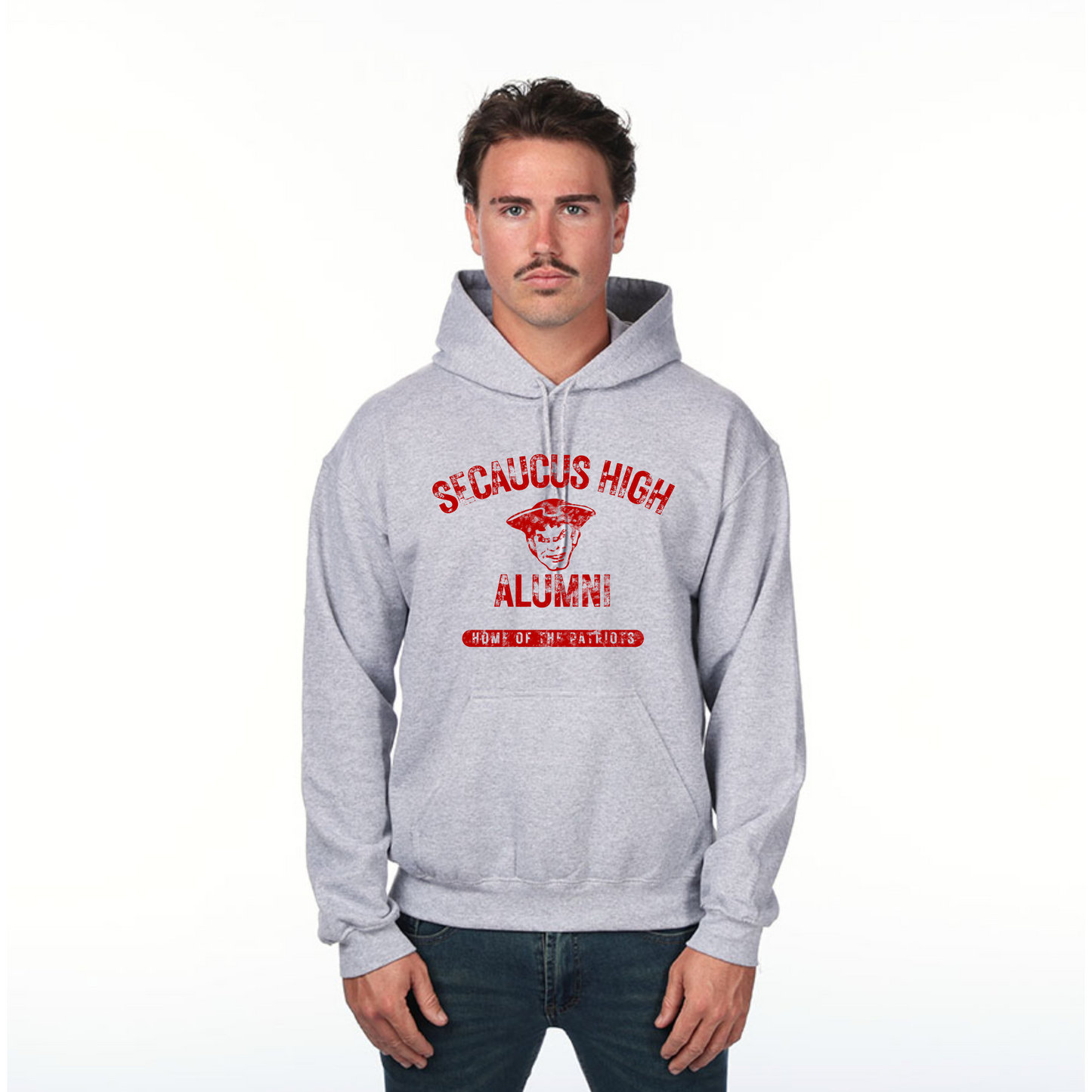 Alumni Gray Hooded Sweatshirt : Vintage Style