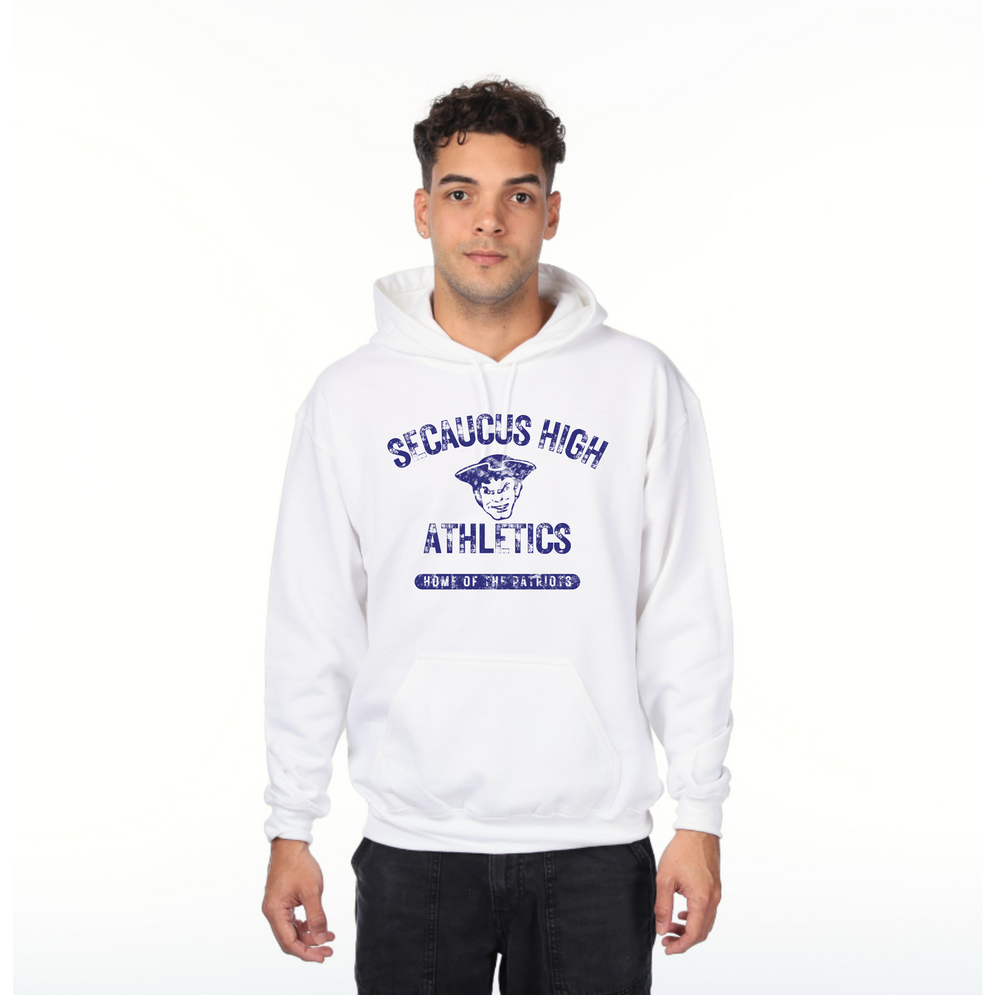 Athletics White Hooded Sweatshirt : Vintage Style