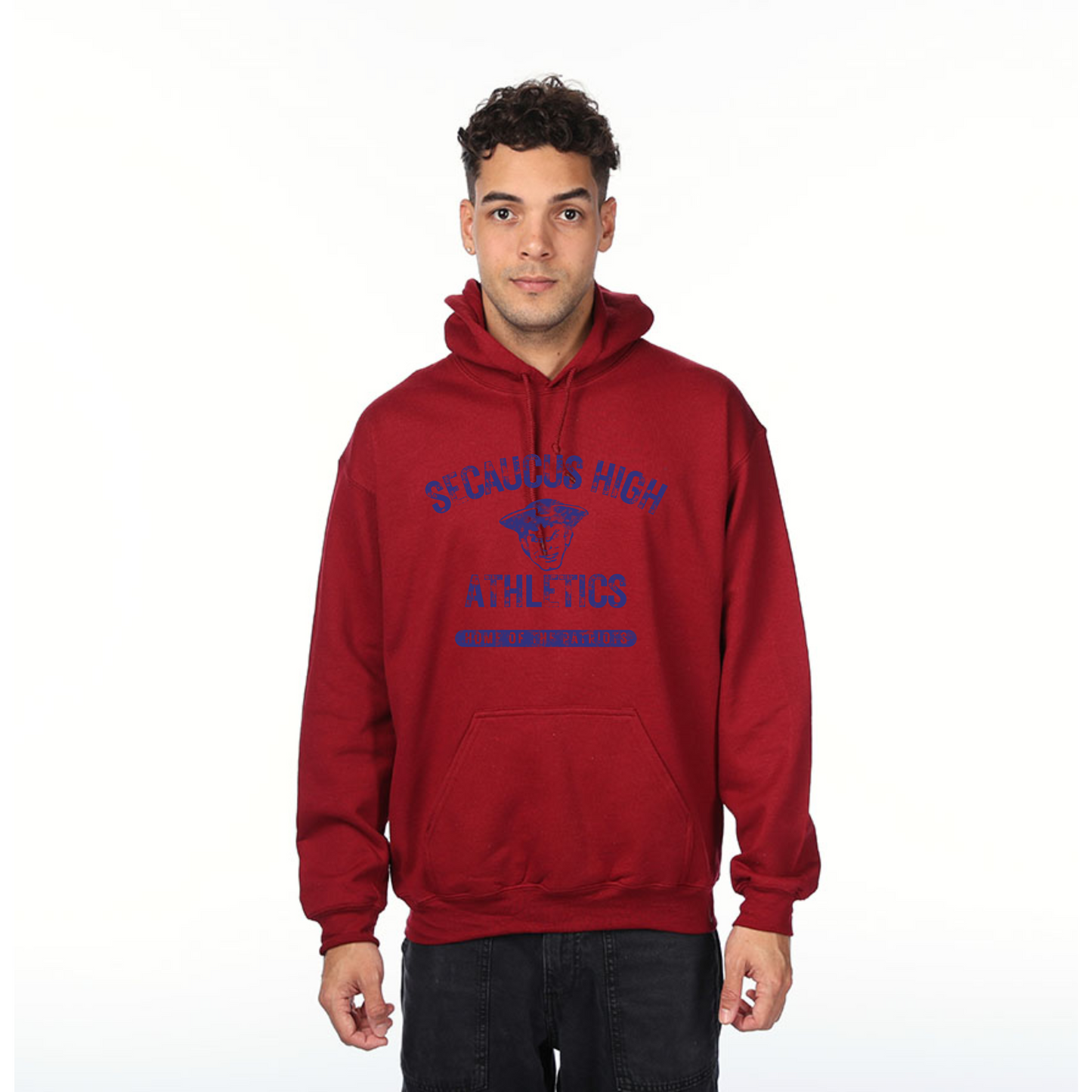 Athletics Garnet Red Hooded Sweatshirt : Vintage Style