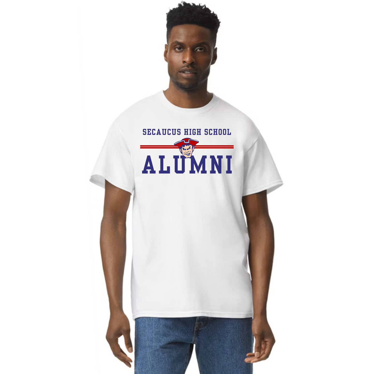 Alumni White Short Sleeved Shirt : Modern Style