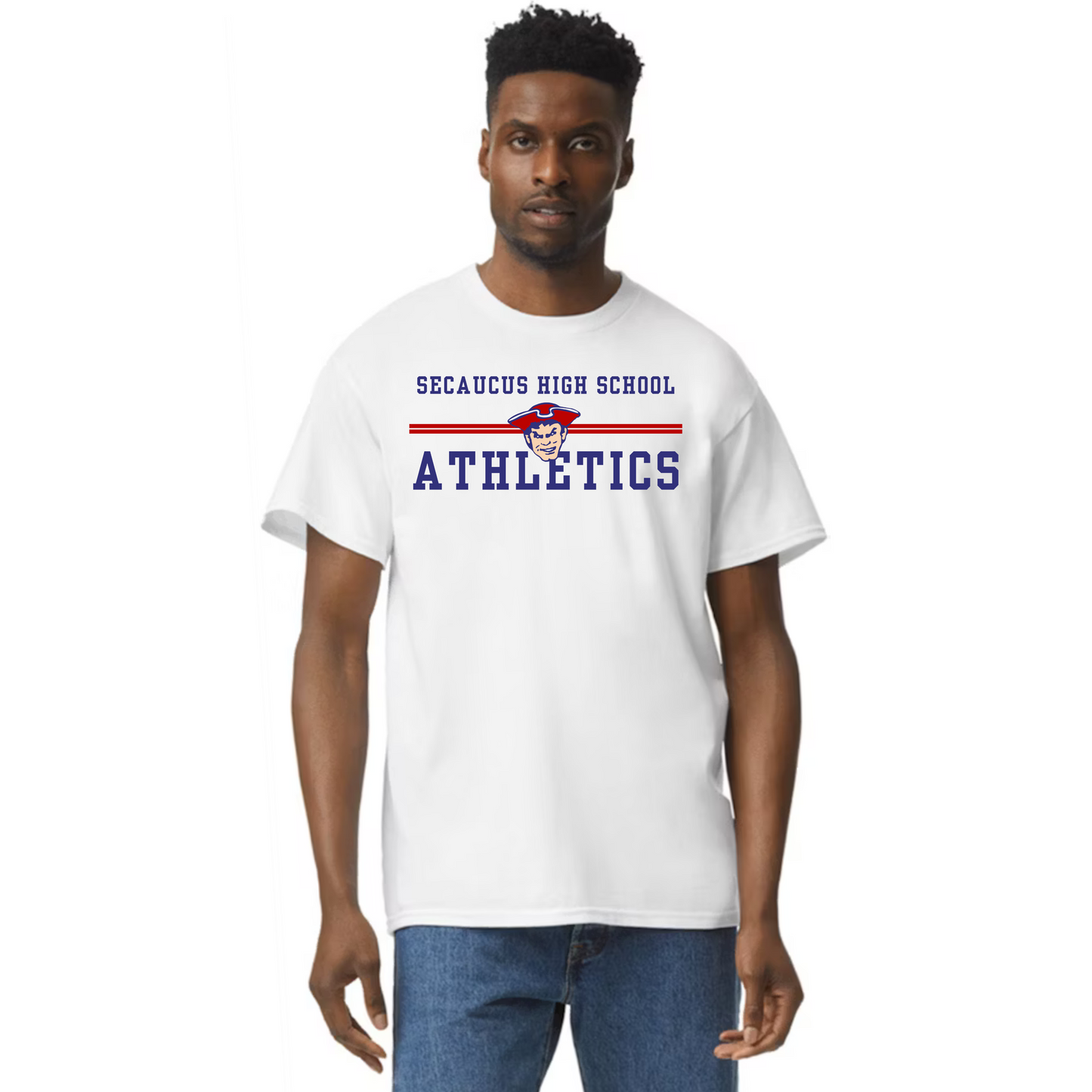 Athletics White Short Sleeved Shirt : Modern Style