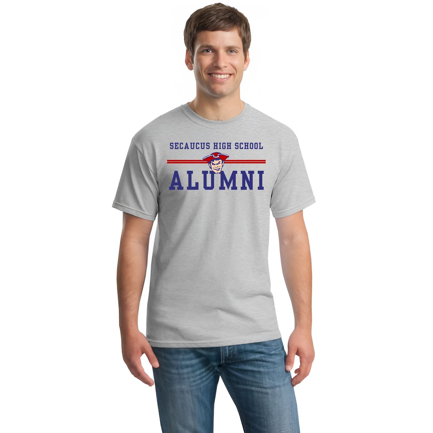 Alumni Gray Short Sleeved Shirt : Modern Style