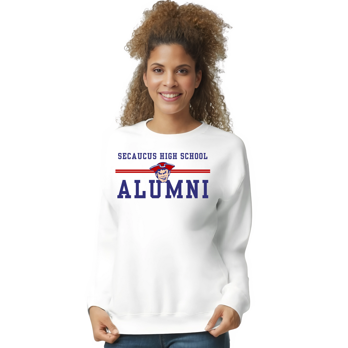 Alumni White Crewneck Sweatshirt : Modern Style