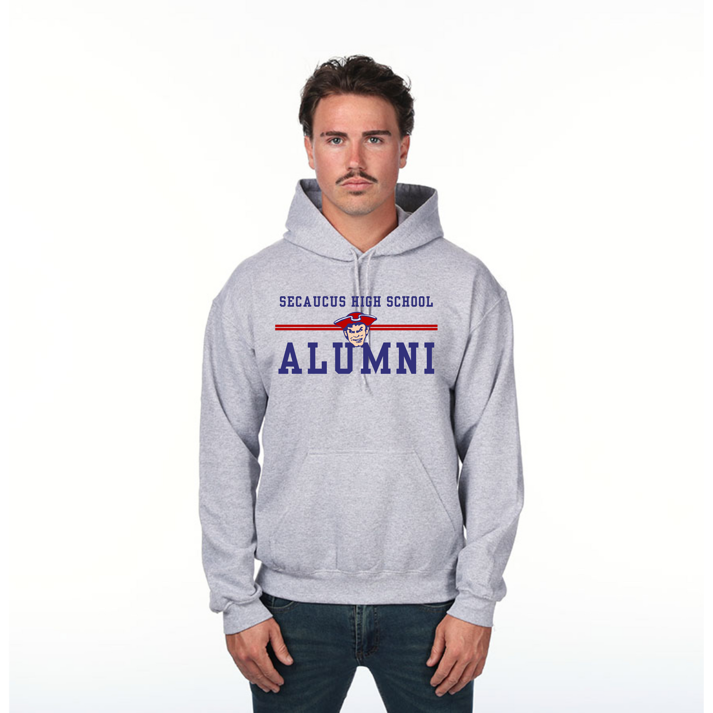 Alumni Gray Hooded Sweatshirt : Modern Style
