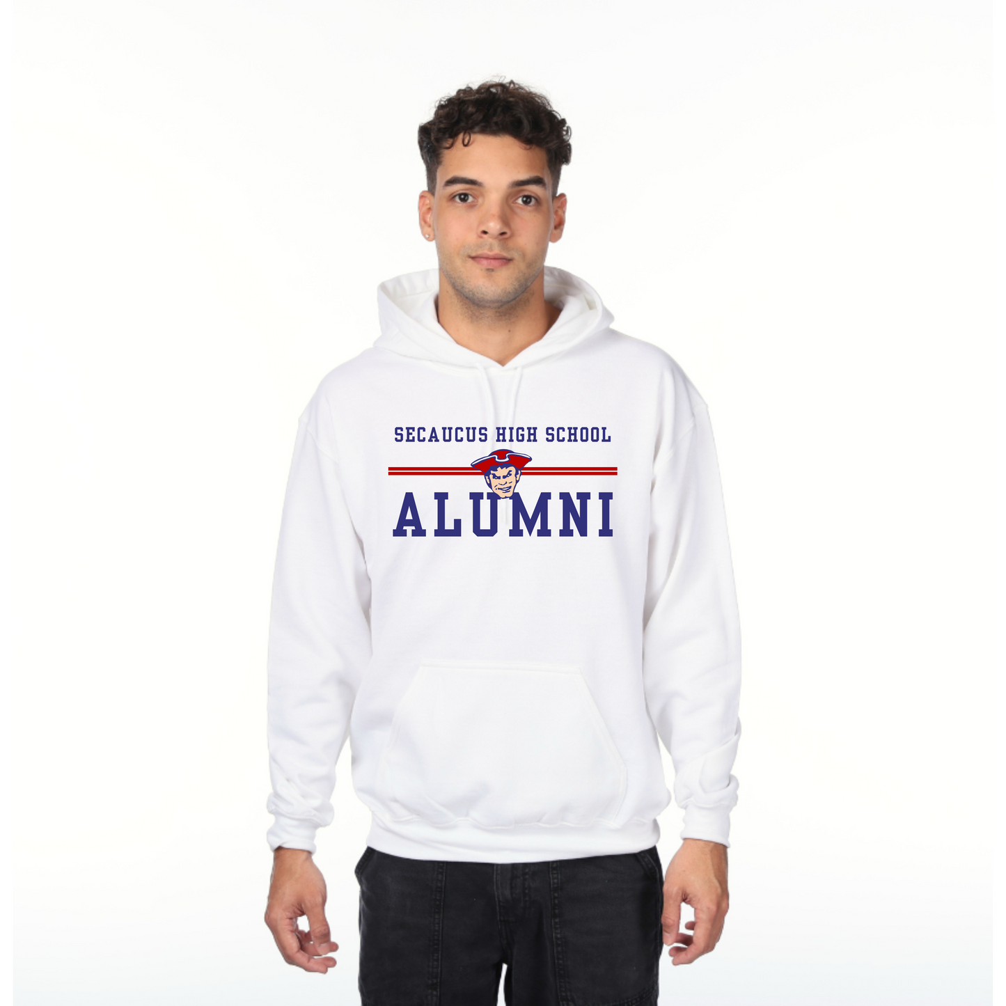 Alumni White Hooded Sweatshirt : Modern Style