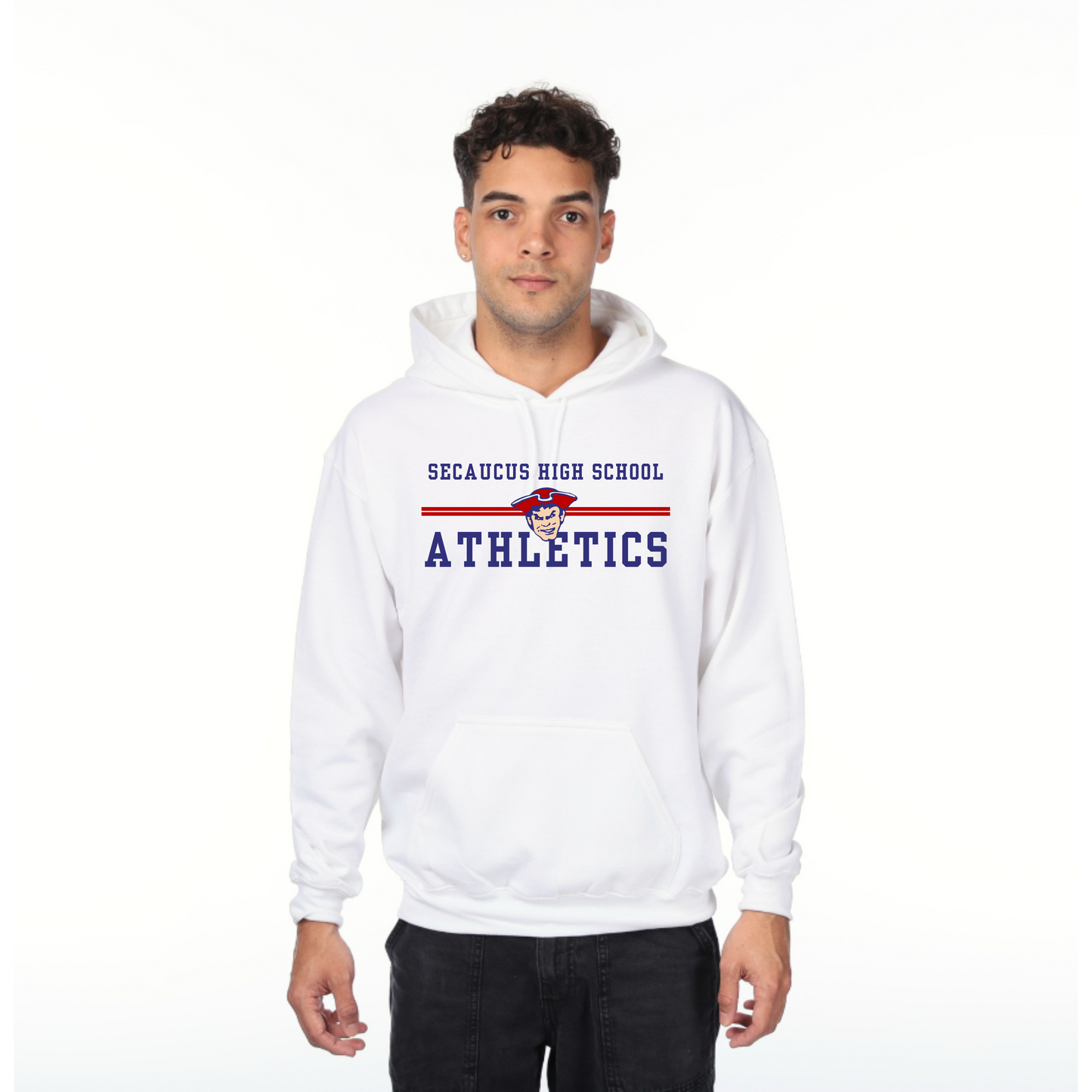 Athletics White Hooded Sweatshirt : Modern Style
