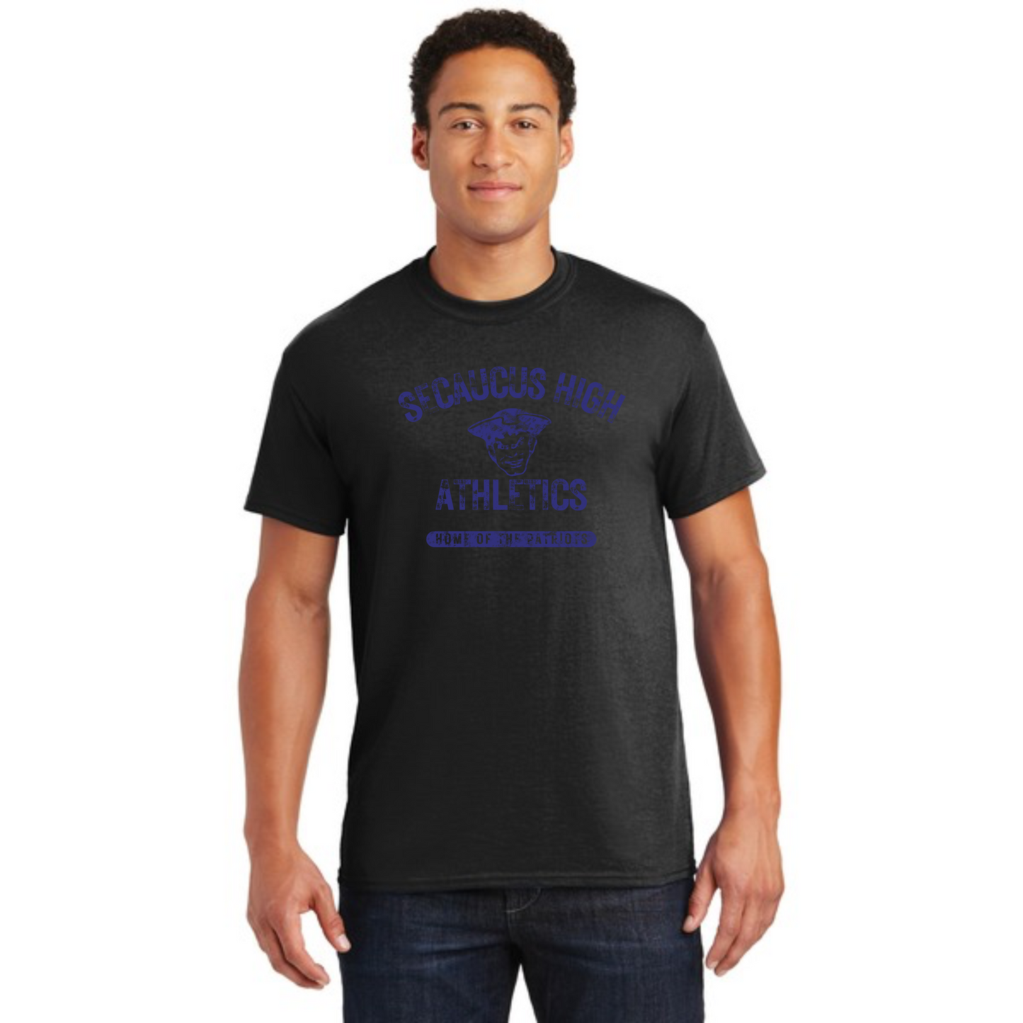 Athletics Black Short Sleeved Shirt : Vintage Style