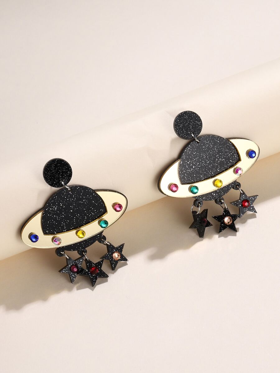 Planet Star Ship Earrings