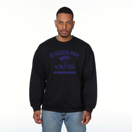 Athletics Black Crewneck Sweatshirt : Vintage Style