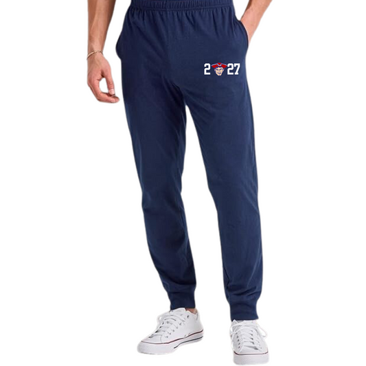 Navy Unisex Cotton Joggers with Pockets