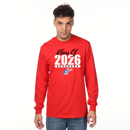 Red Unisex Long Sleeved T-Shirt