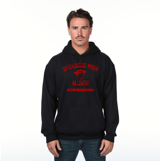 Alumni Black Hooded Sweatshirt : Vintage Style