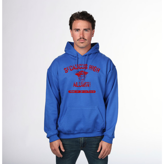 Alumni Royal Blue Hooded Sweatshirt : Vintage Style