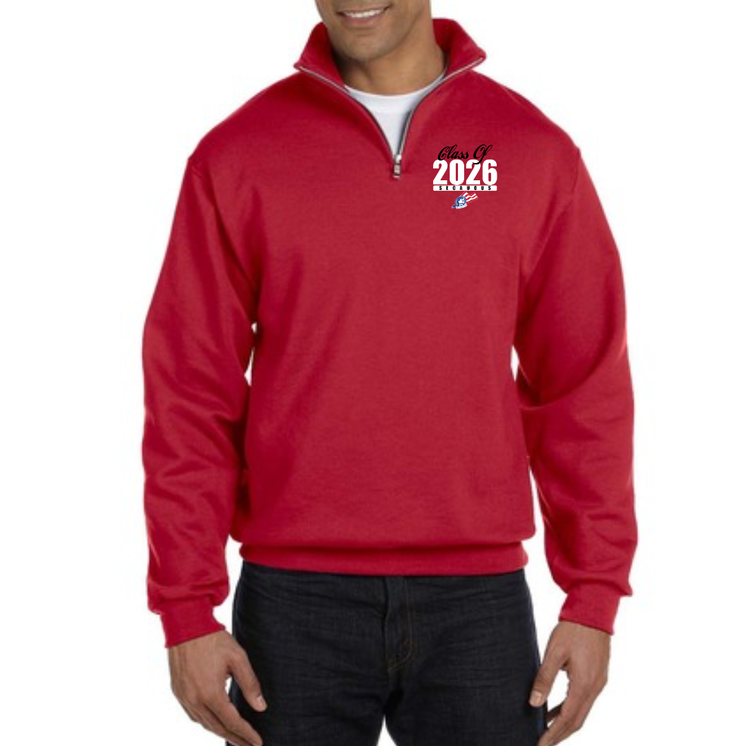 Red Unisex Quarter-Zip Sweatshirt