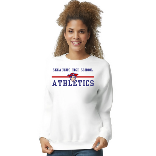 Athletics White Crewneck Sweatshirt : Modern Style