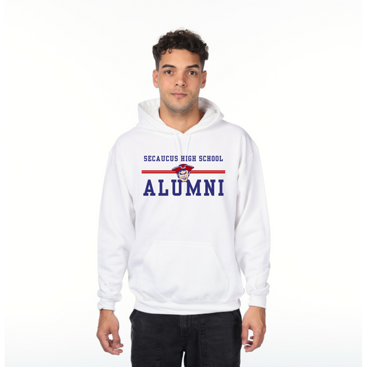Alumni White Hooded Sweatshirt : Modern Style