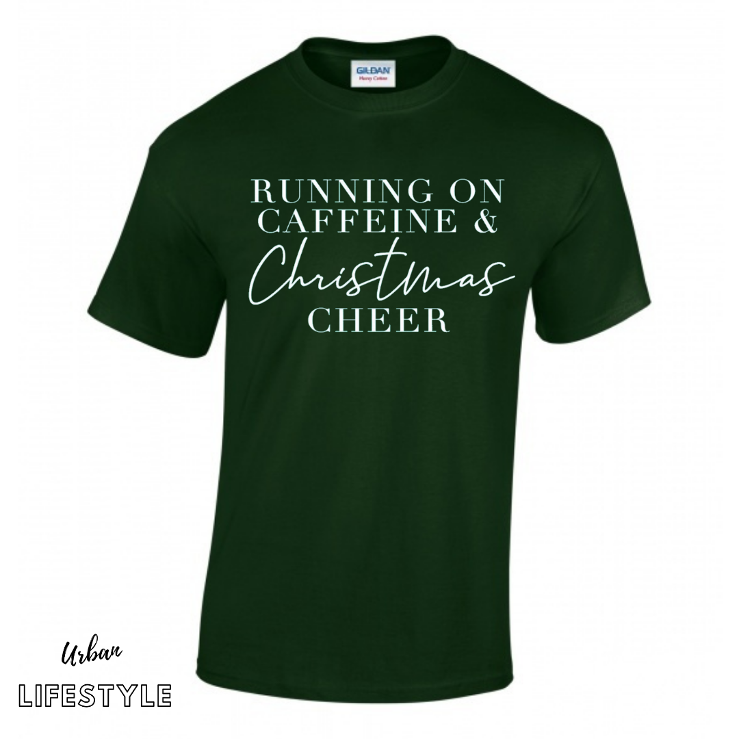 Running On Caffeine & Christmas Cheer T-shirt